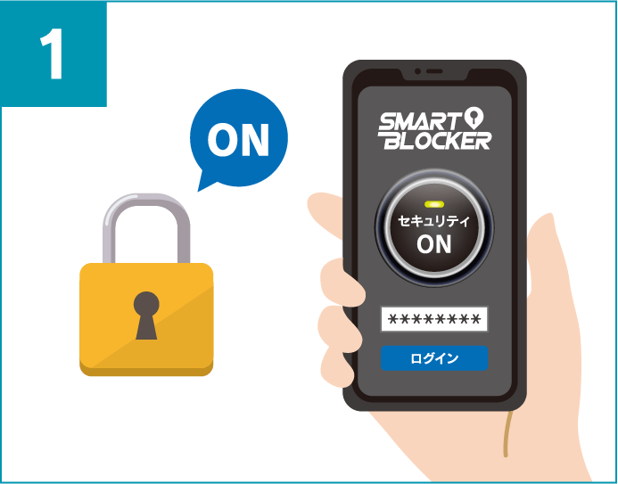 スマートフォンのアプリから操作の図です