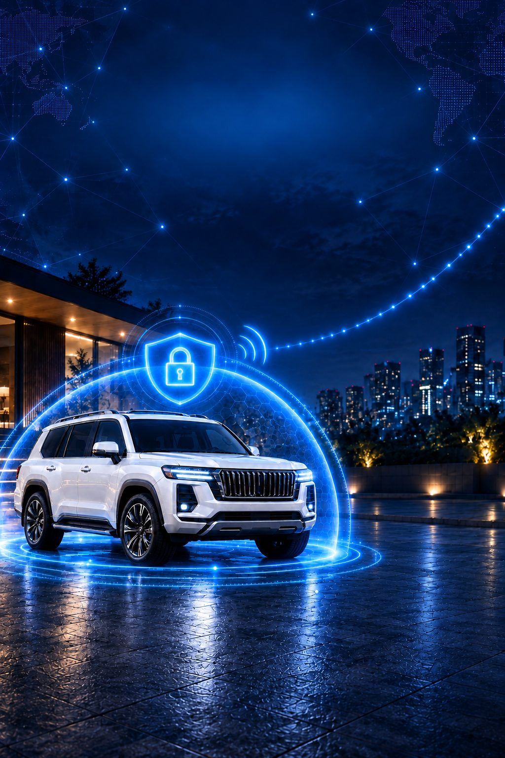 SMART BLOCKER（スマートブロッカー）を装着した車両とセキュリティのイメージ
